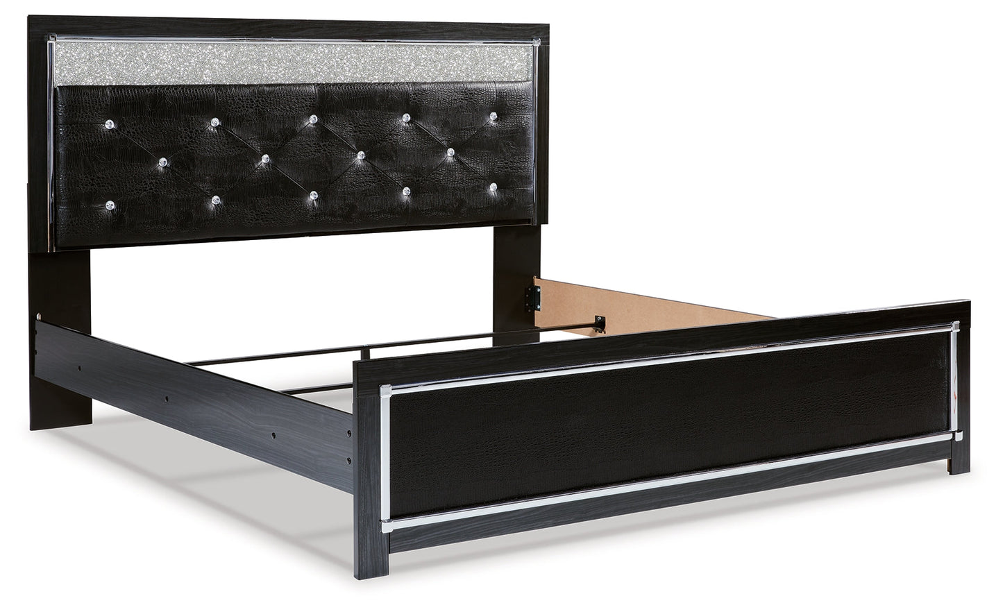 Kaydell King Upholstered Panel Bed, Dresser and Mirror