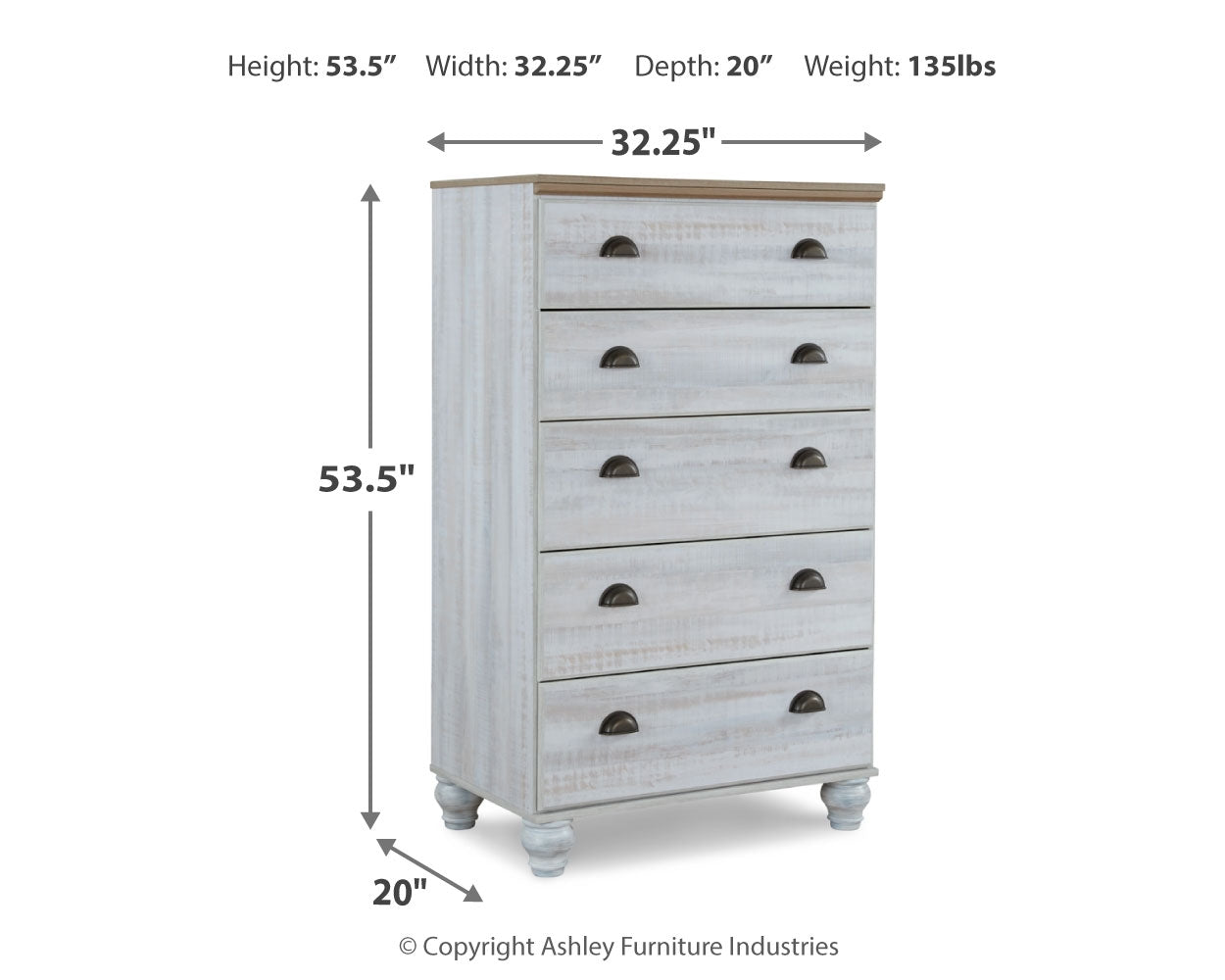 Haven Bay Queen Panel Storage Bed, Dresser, Mirror, Chest and 2 Nightstands
