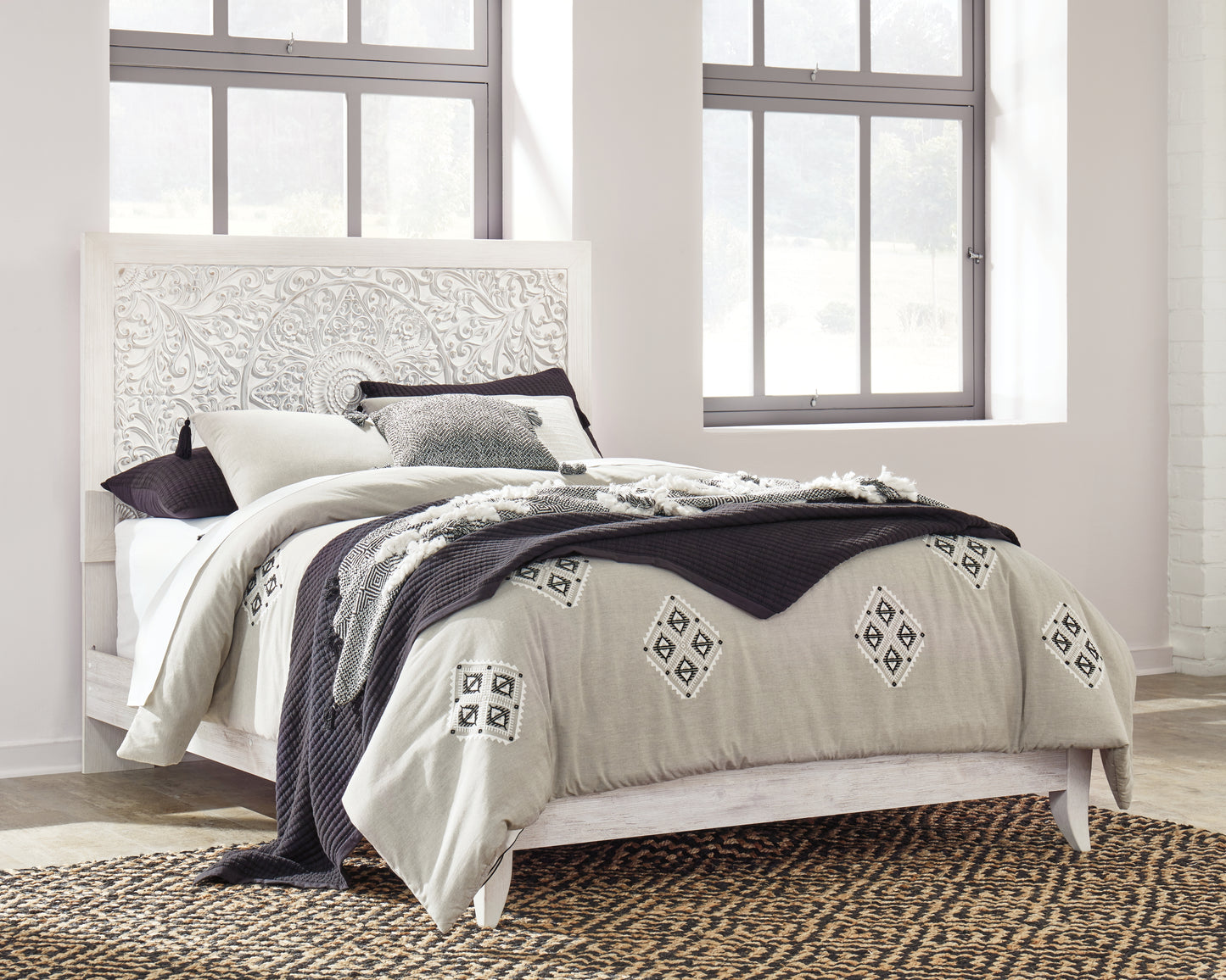 Paxberry Queen Panel Bed, Dresser, Mirror, Chest and 2 Nightstands