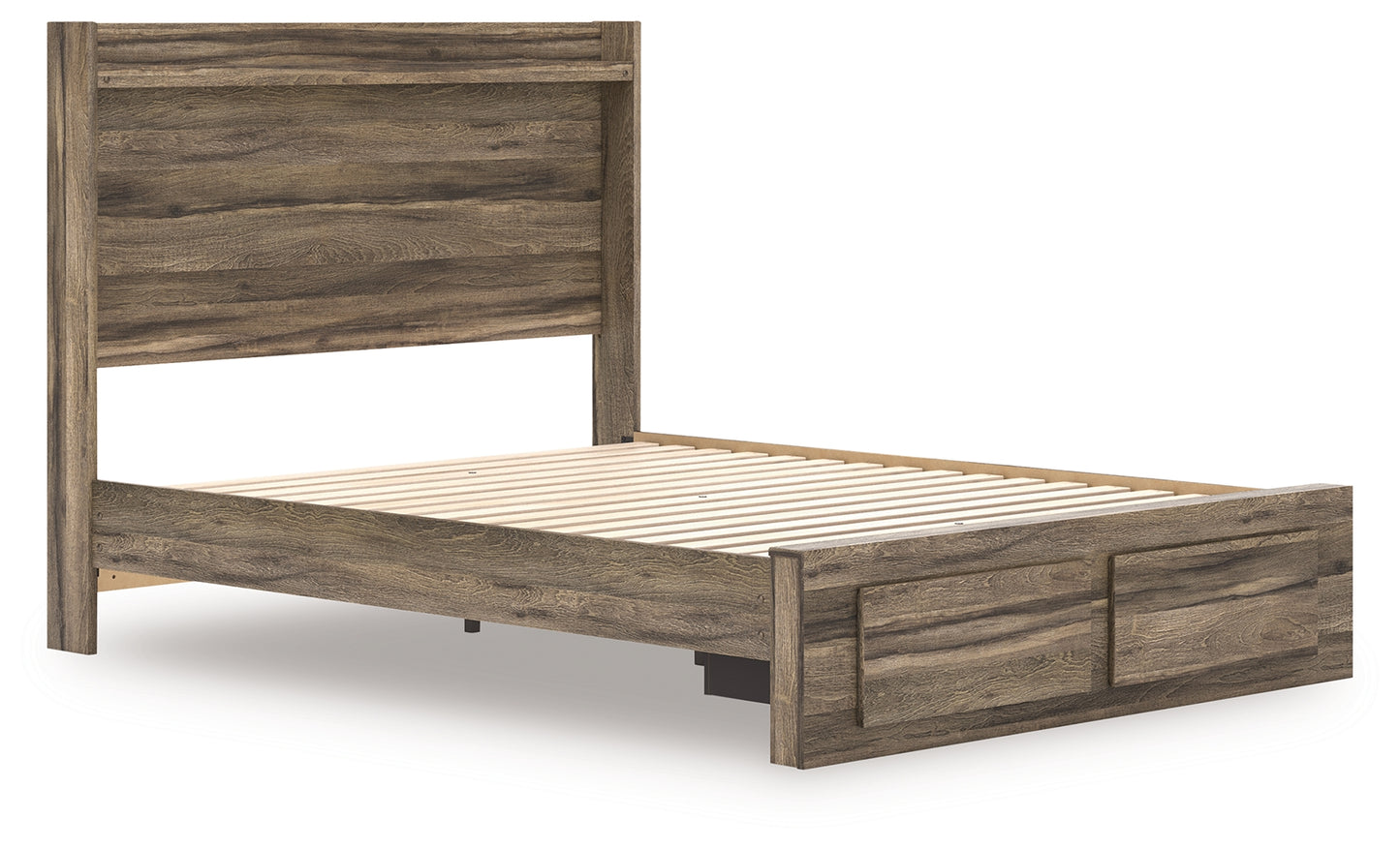 Elbrim Queen Panel Storage Bed, Dresser, Mirror and Nightstand