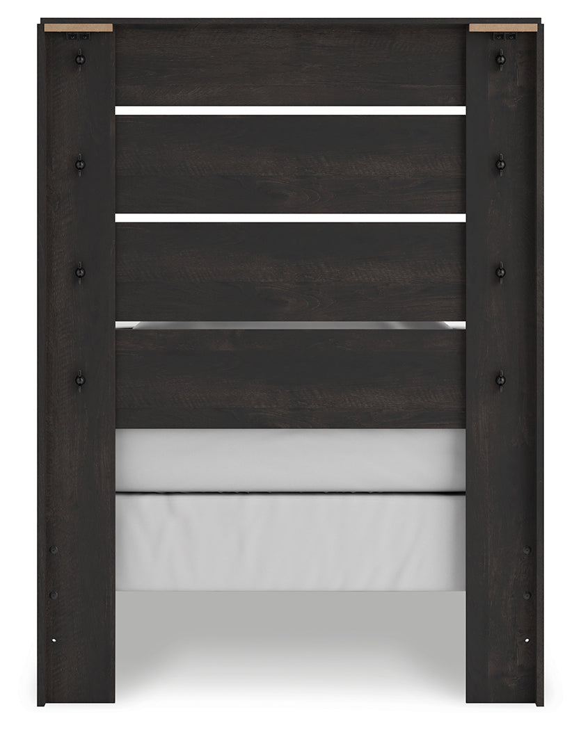 Hollivern Twin Panel Bed, Dresser and Mirror
