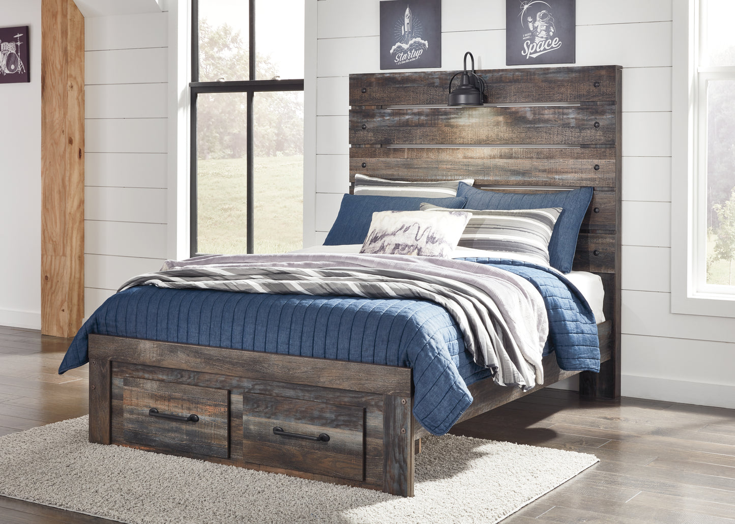 Drystan Full Storage Bed, Dresser and 2 Nightstands