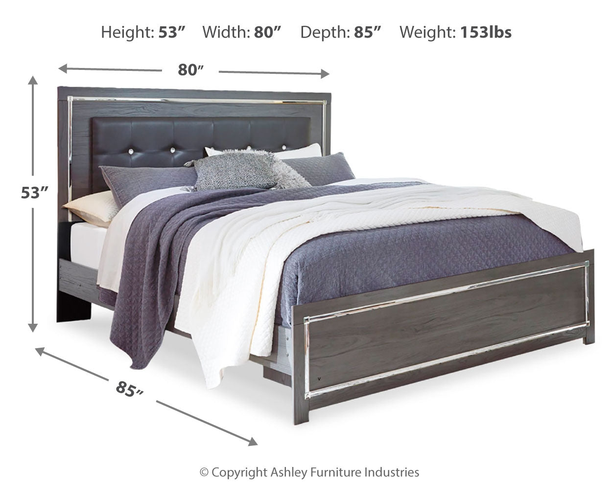 Lodanna King Panel Bed, Dresser, Mirror, Chest and 2 Nightstands