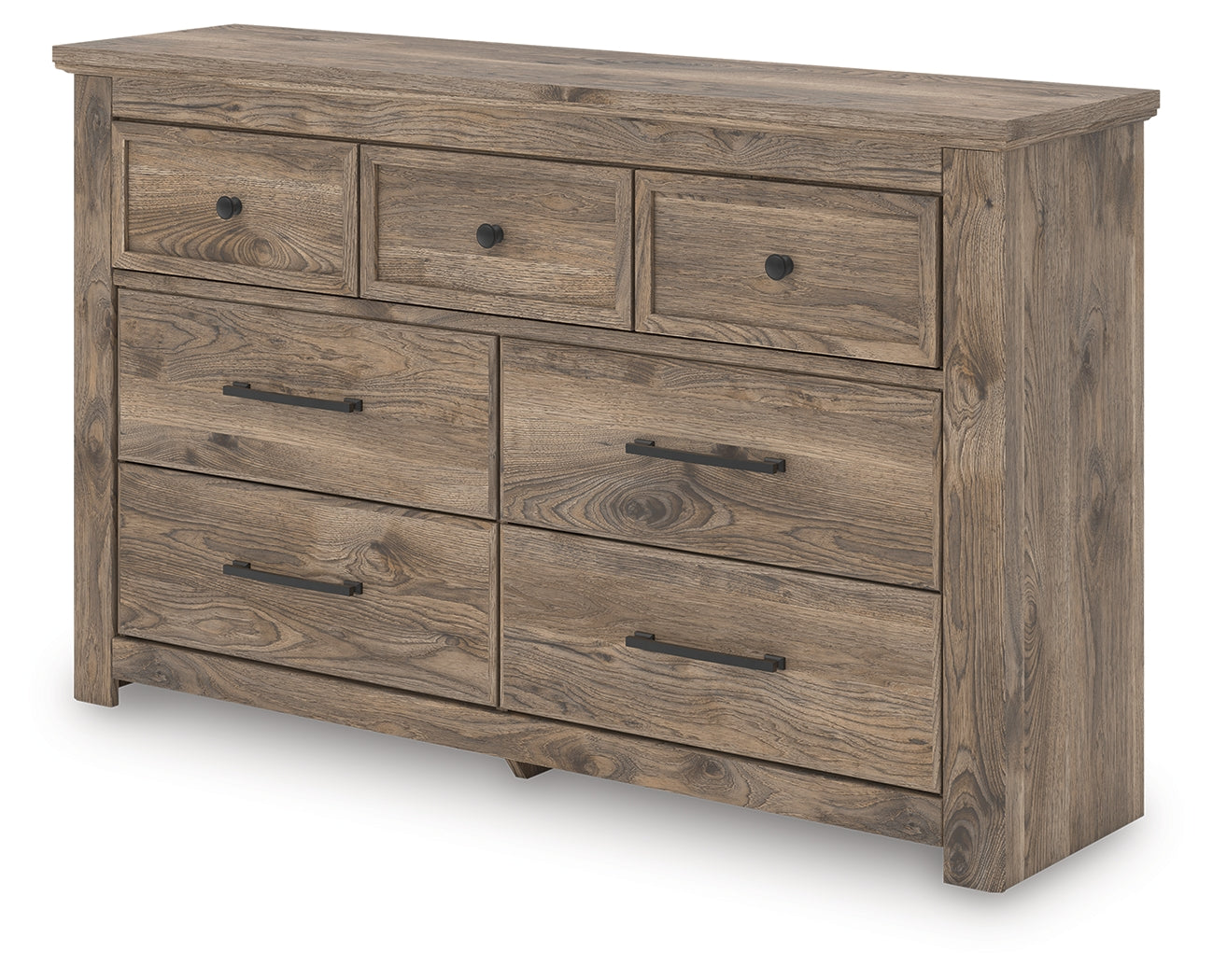 Rusticott Queen Poster Bed, Dresser and Nightstand