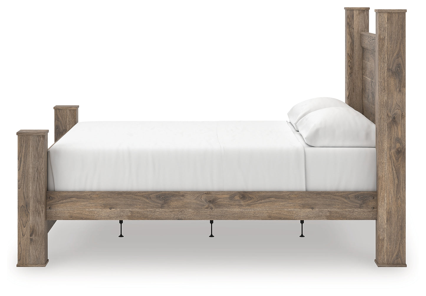 Rusticott King Poster Bed, Dresser and Nightstand