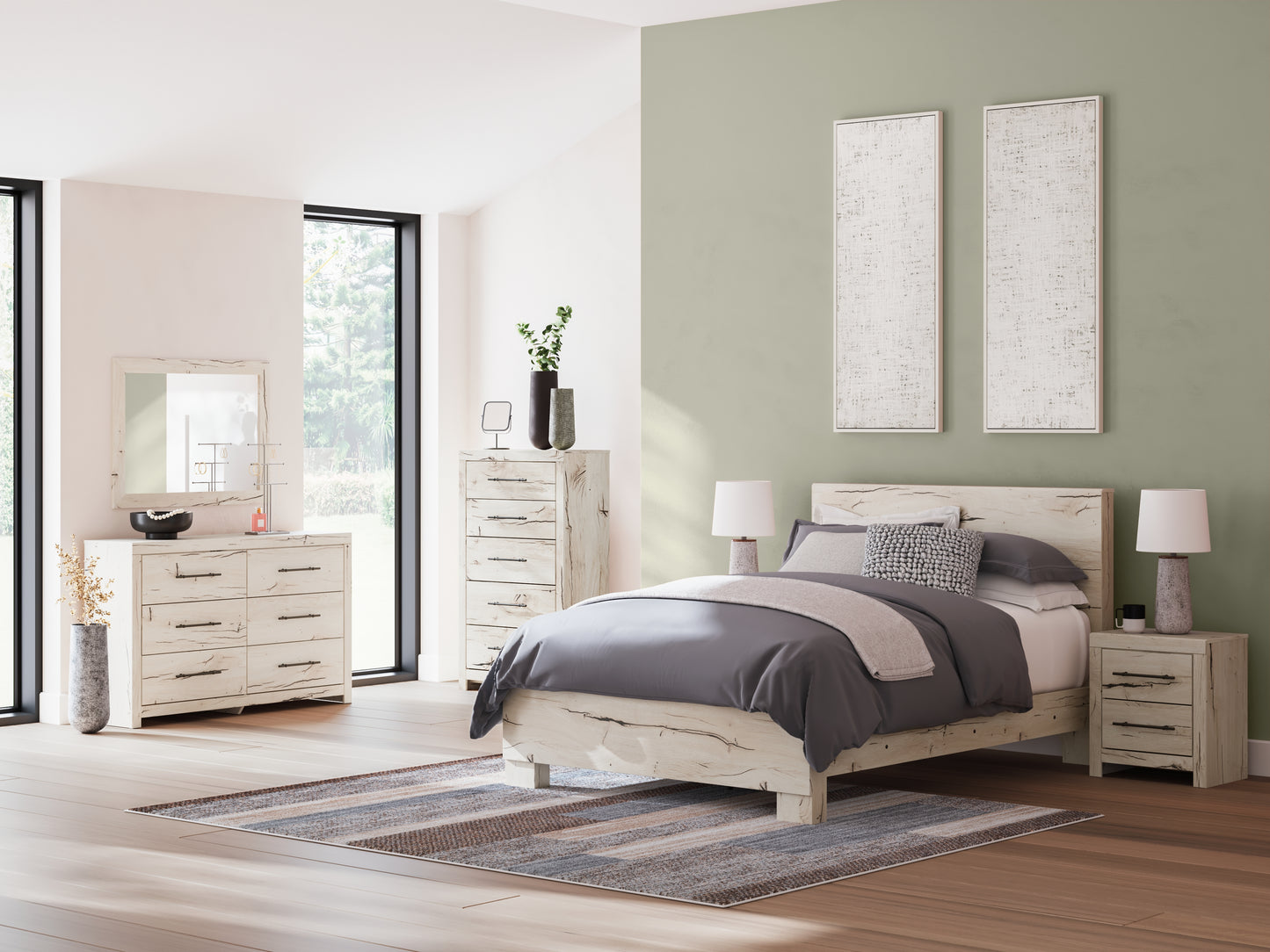Lawroy Queen Panel Headboard, Dresser and Mirror