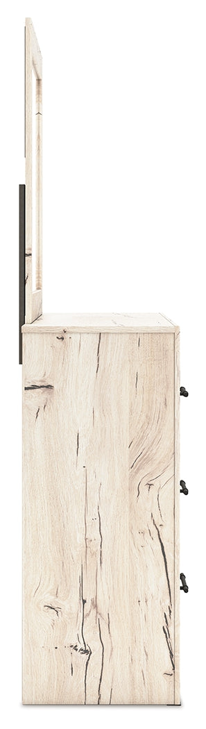 Lawroy Twin Panel Bed, Dresser and Mirror
