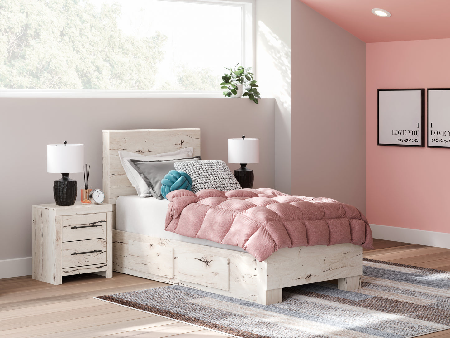 Lawroy Twin Panel Headboard, Dresser and Mirror