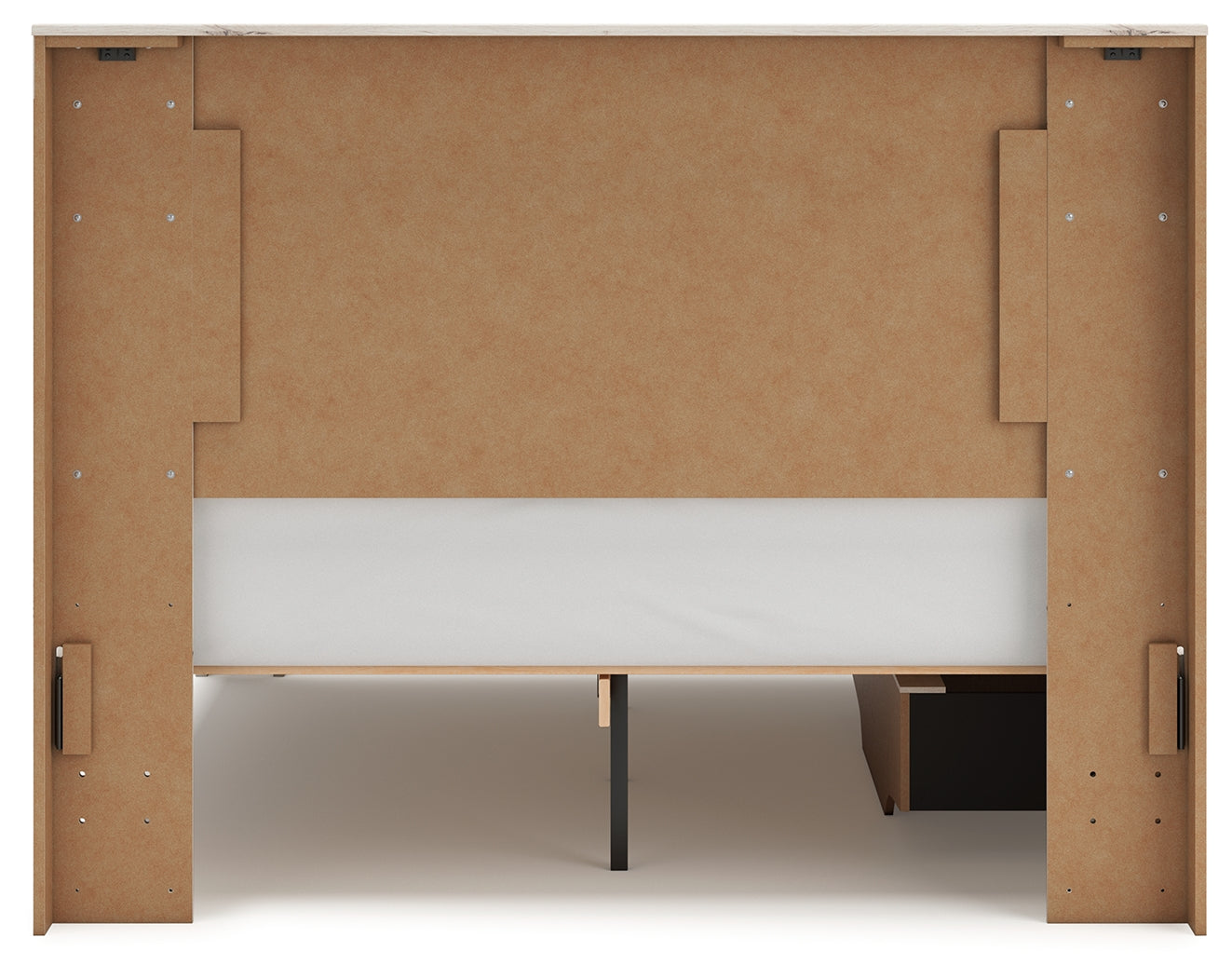 Lawroy Queen Panel Bed with Storage, Dresser and Mirror