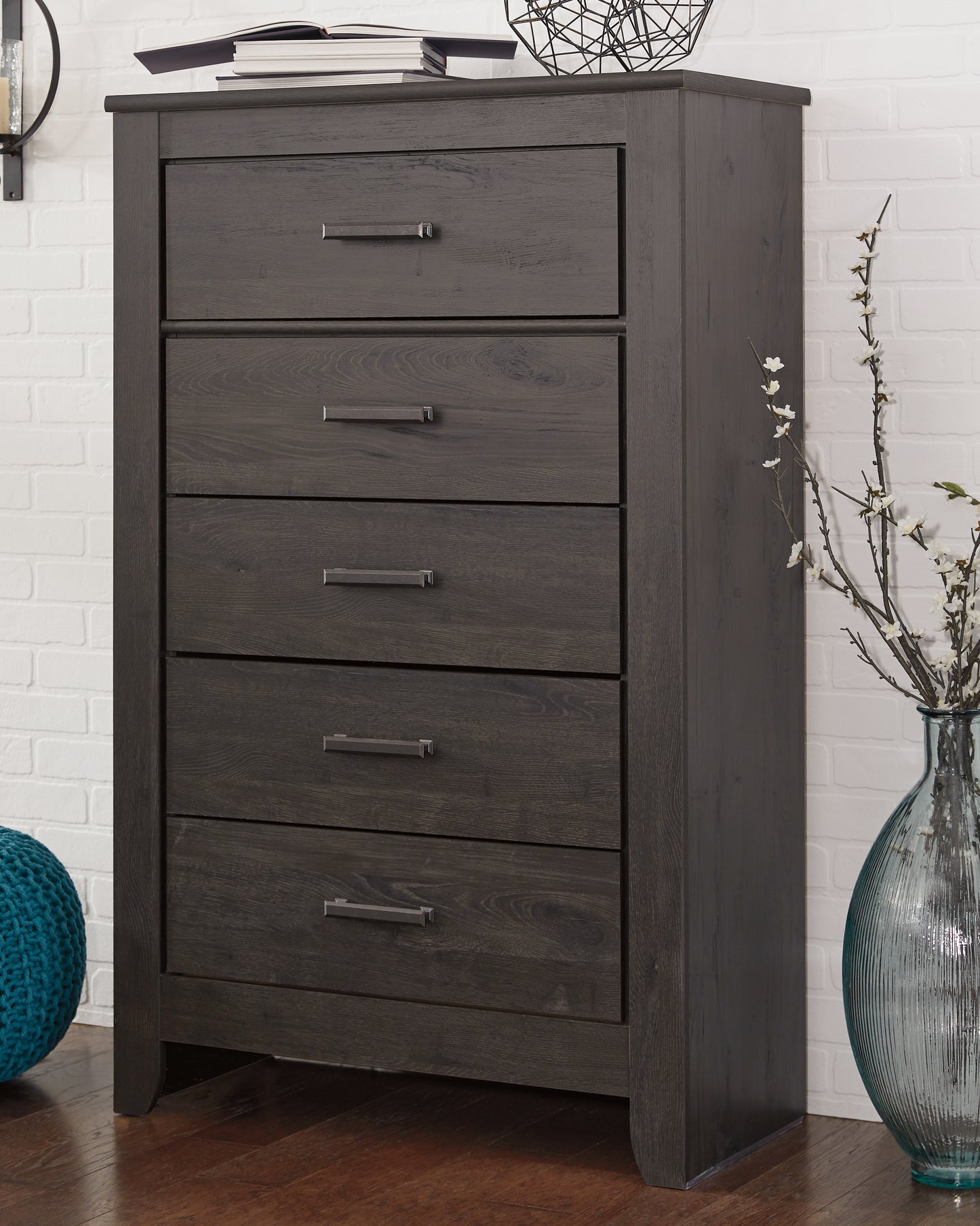 Brinxton King Panel Bed, Dresser, Mirror and Chest