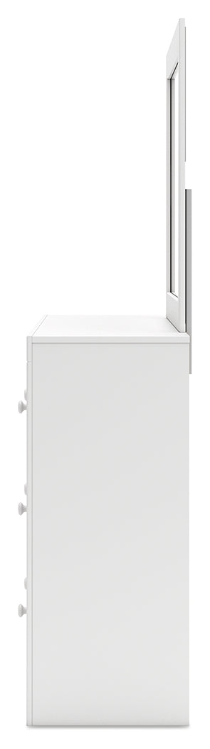 Mollviney Full Panel Bed, Dresser and Mirror