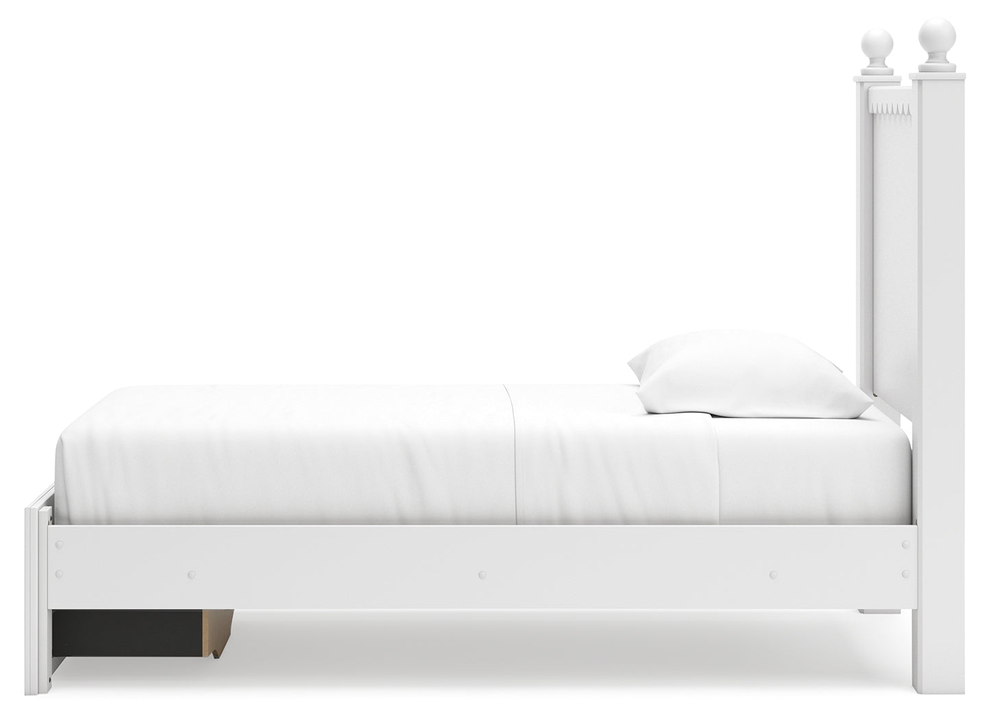 Mollviney Twin Panel Storage Bed, Dresser and Mirror