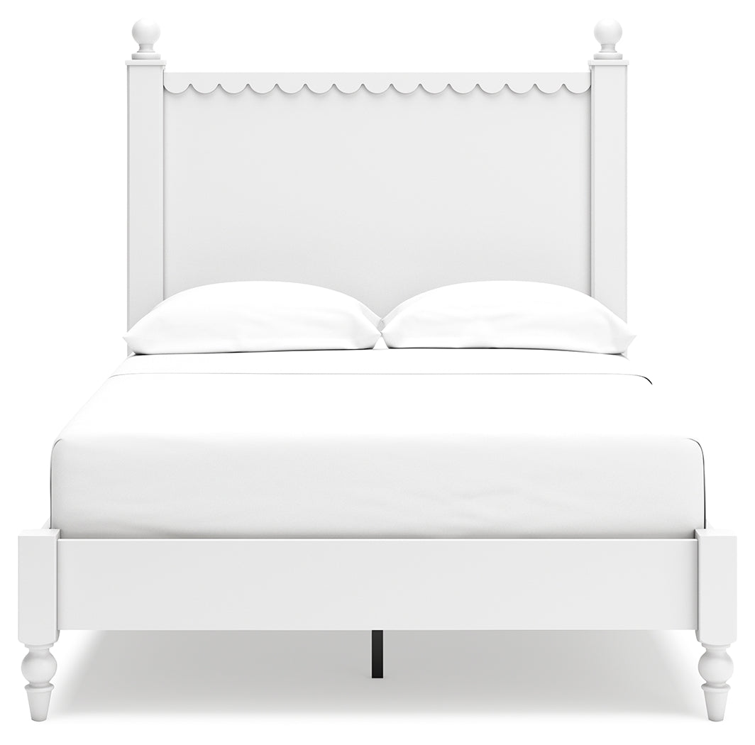 Mollviney Full Panel Bed, Dresser and Mirror
