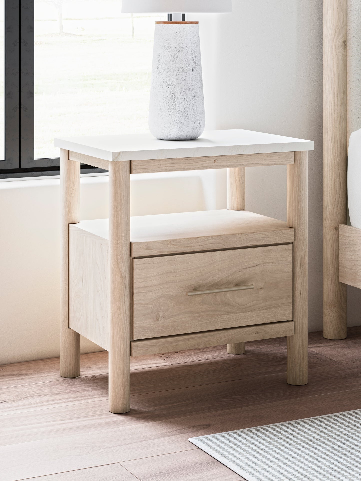 Cadmori Queen Panel Bed, Dresser, Mirror and Nightstand