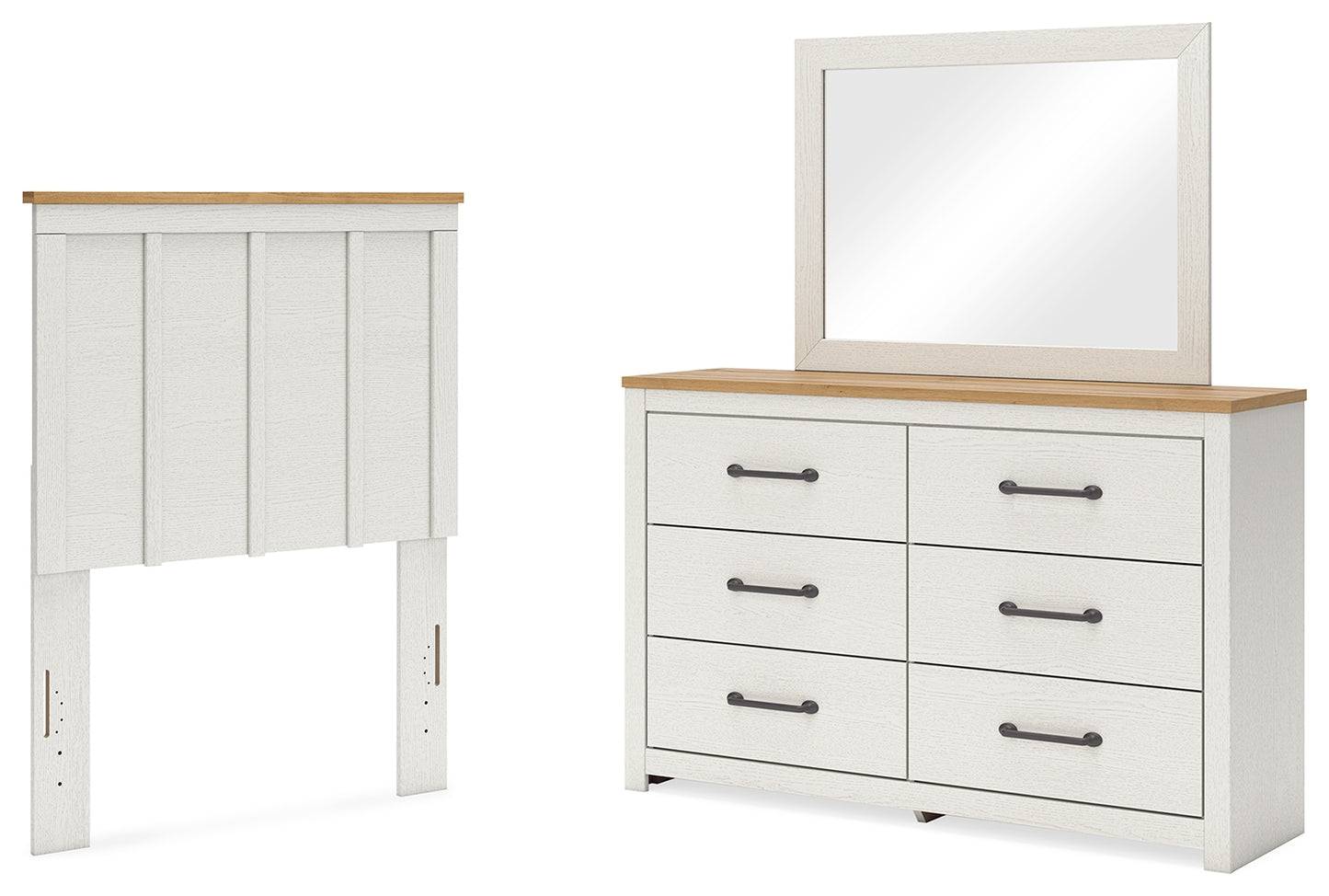 Linnocreek Twin Panel Headboard, Dresser and Mirror