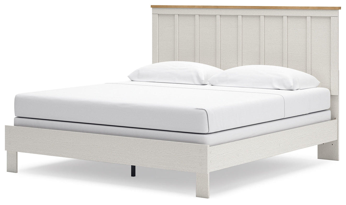 Linnocreek King Panel Bed, Dresser and Mirror