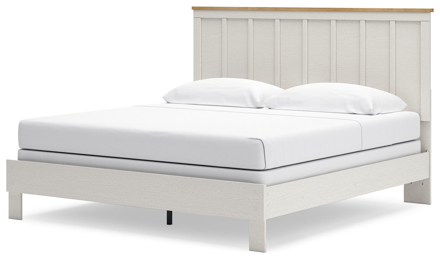 Linnocreek King Panel Bed, Dresser and Mirror