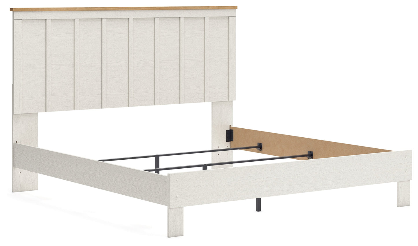 Linnocreek King Panel Bed, Dresser and Mirror