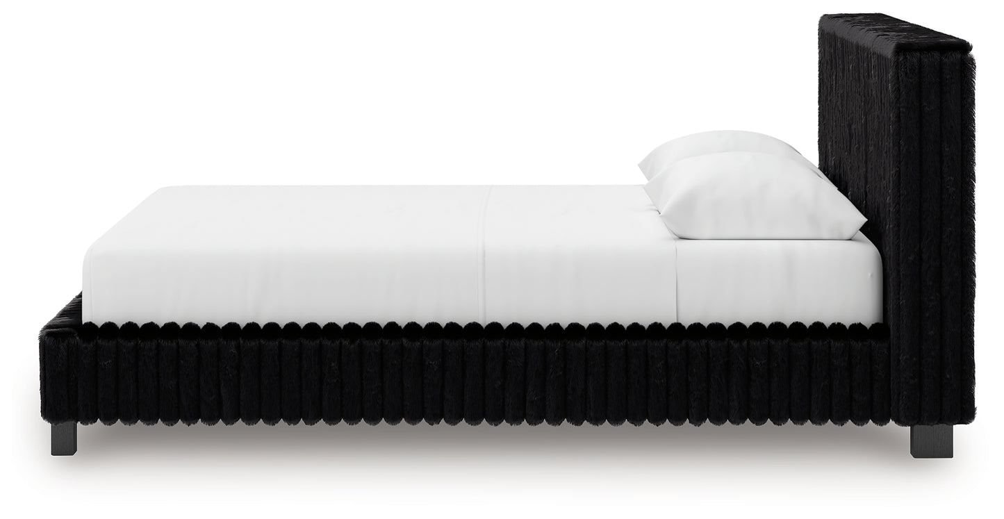 Zuraleus Queen Upholstered Bed, Dresser and Nightstand