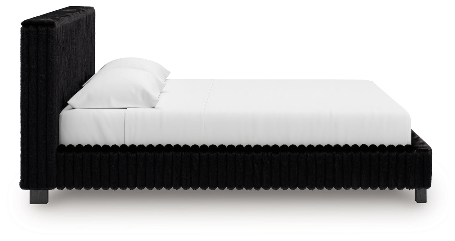 Zuraleus King Upholstered Bed, Dresser and Nightstand