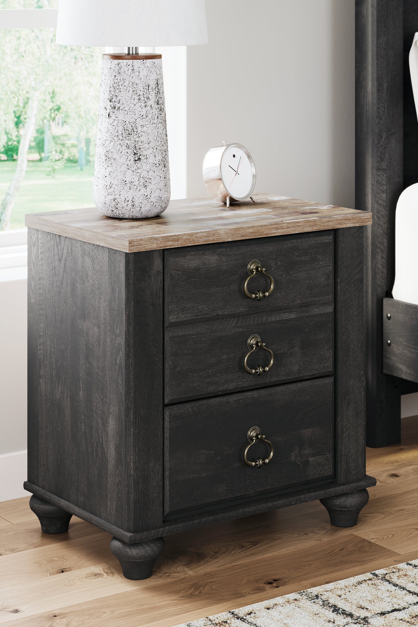 Nanforth Queen Panel Bed, Dresser, Mirror and Nightstand