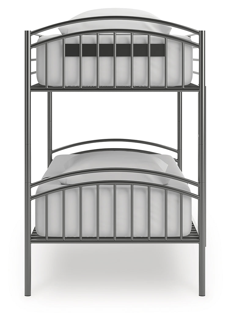 Lanceburg Twin over Twin Bunk Bed and 2 Mattresses