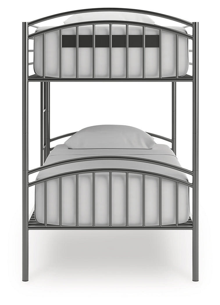 Lanceburg Twin over Twin Bunk Bed and 2 Mattresses