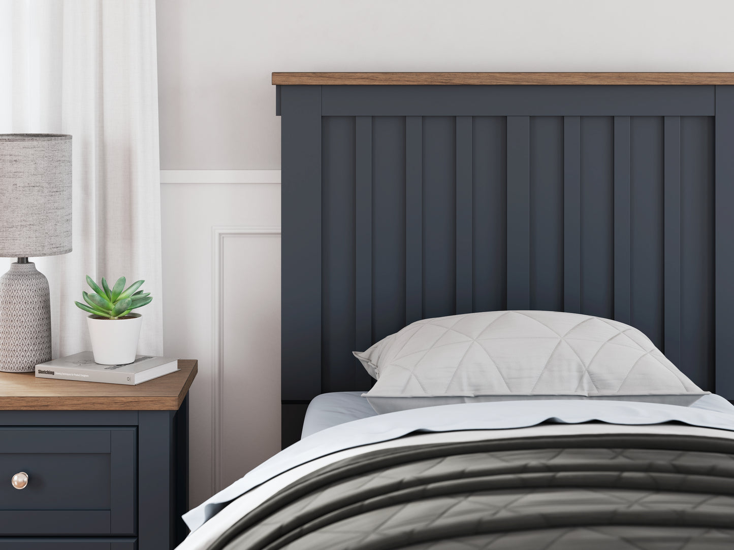Landocken Twin Panel Bed, Dresser, Chest and Nightstand