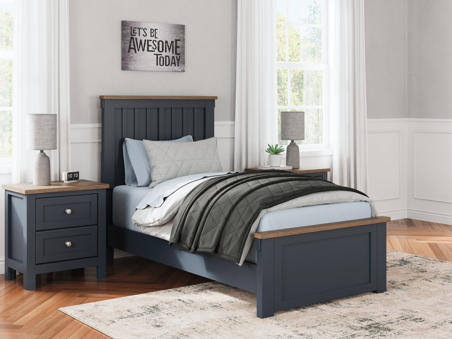 Landocken Twin Panel Bed, Dresser, Chest and Nightstand