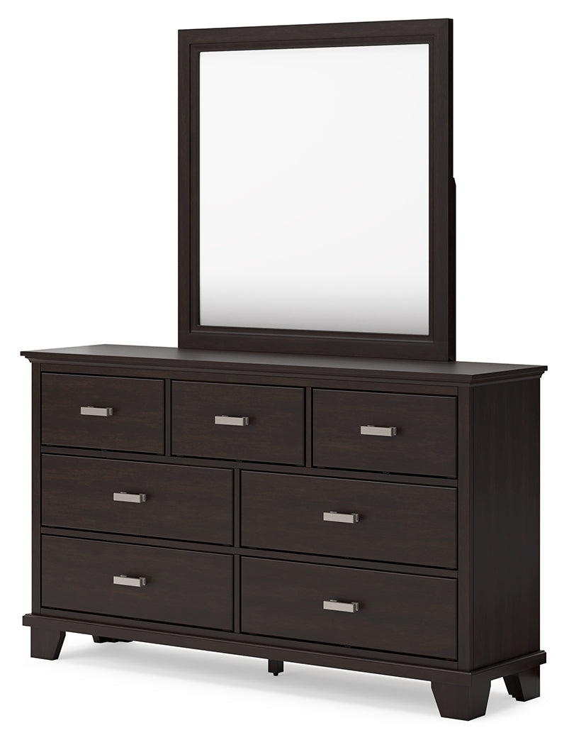 Covetown King Panel Bed, Dresser and Mirror