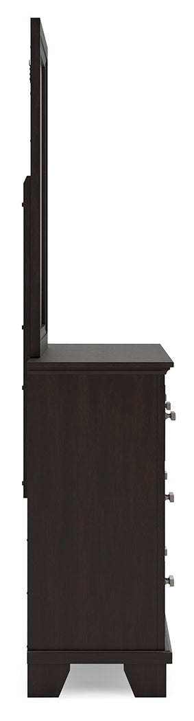 Covetown King Panel Bed, Dresser and Mirror