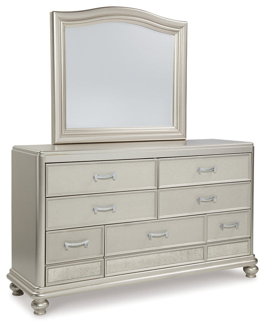 Coralayne King Upholstered Bed, Dresser, Mirror and 2 Nightstands