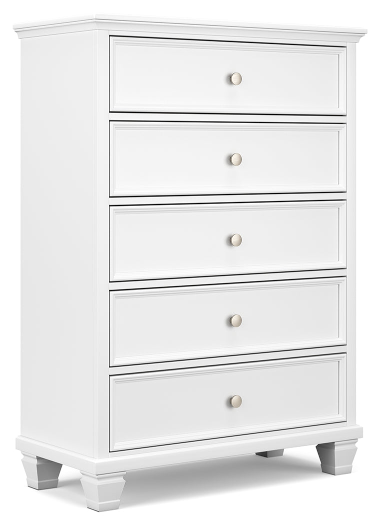 Fortman King Panel Bed, Dresser, Mirror, Chest and 2 Nightstands