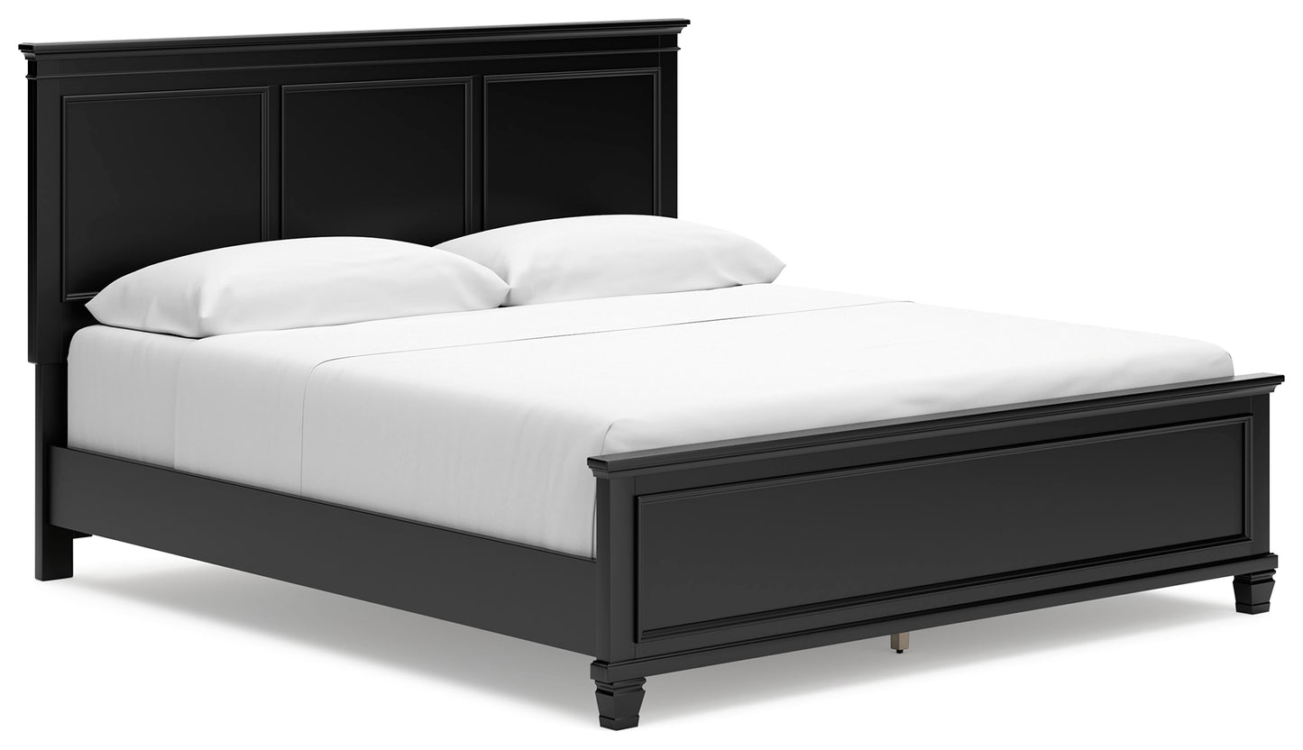 Lanolee California King Panel Bed, Dresser and Mirror