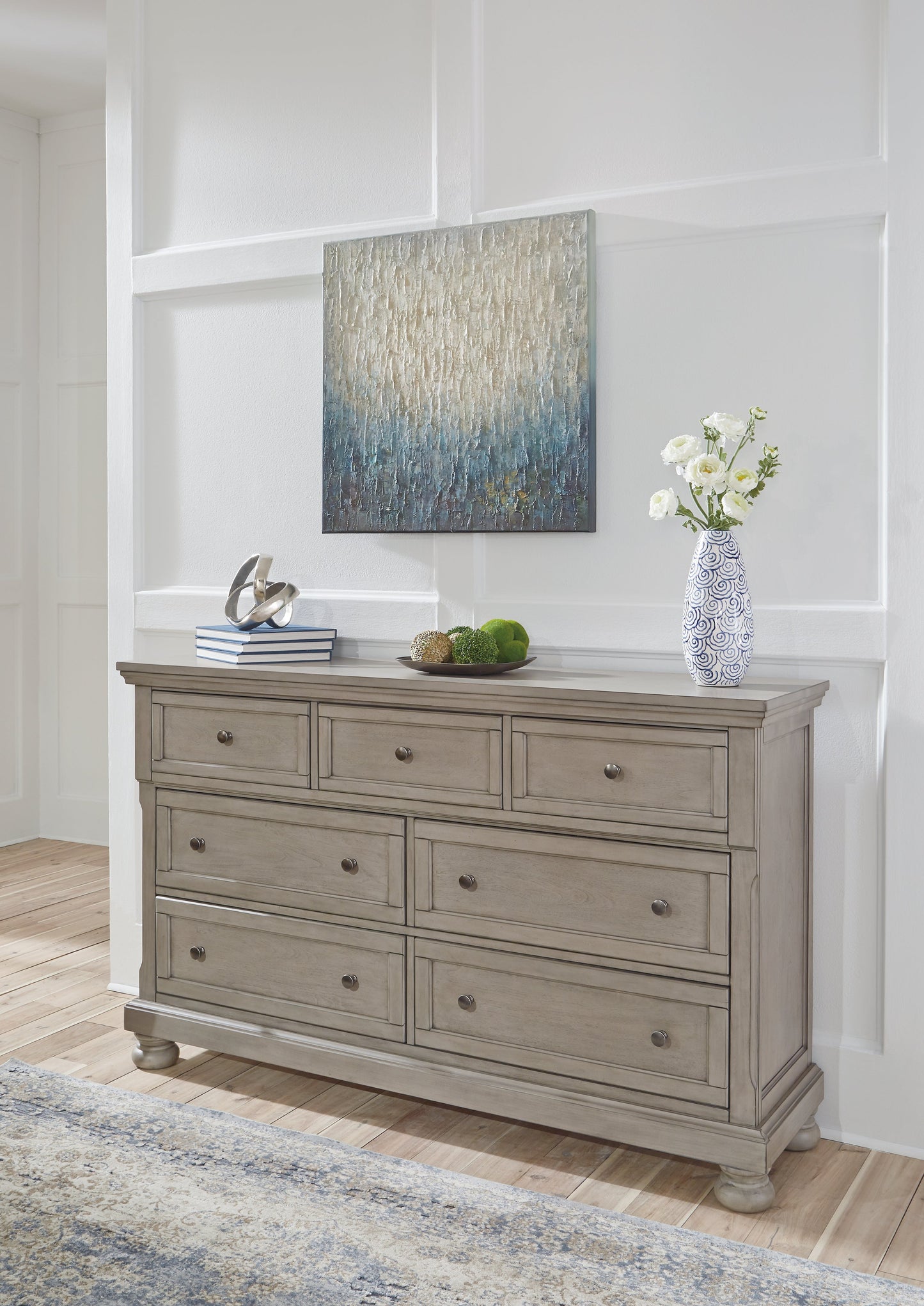 Lettner California King Panel Bed, Dresser, Chest and 2 Nightstands