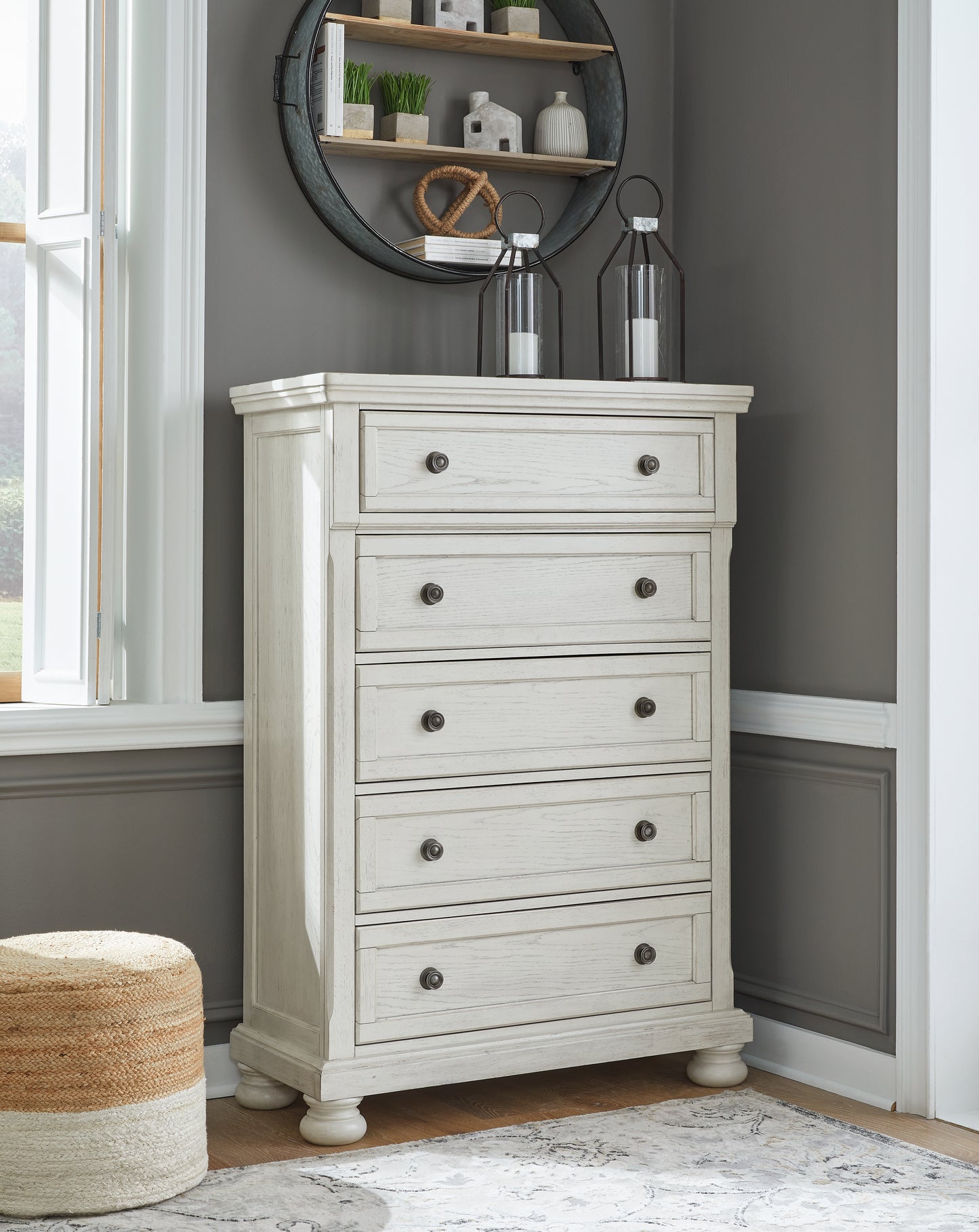 Robbinsdale Queen Panel Bed, Dresser, Chest and 2 Nightstands