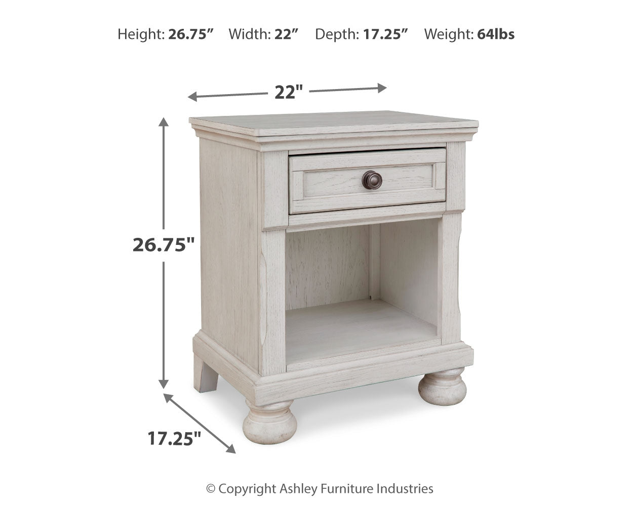 Robbinsdale Twin Storage Bed, Dresser, Mirror and Nightstand