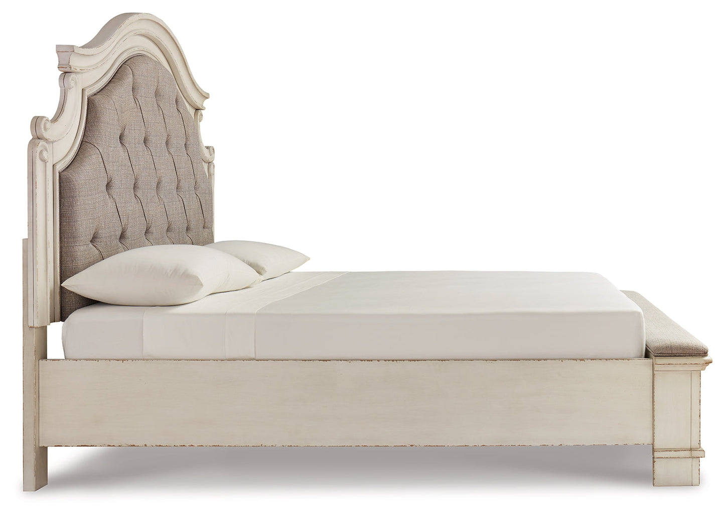 Realyn King Storage Bed, Dresser and Nightstand