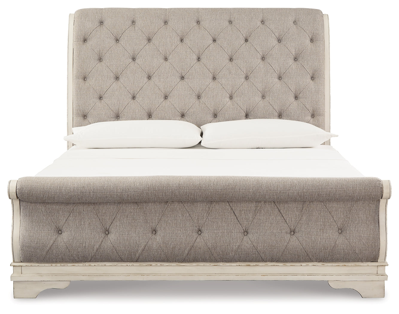Realyn King Sleigh Bed, Dresser Mirror and Nightstand