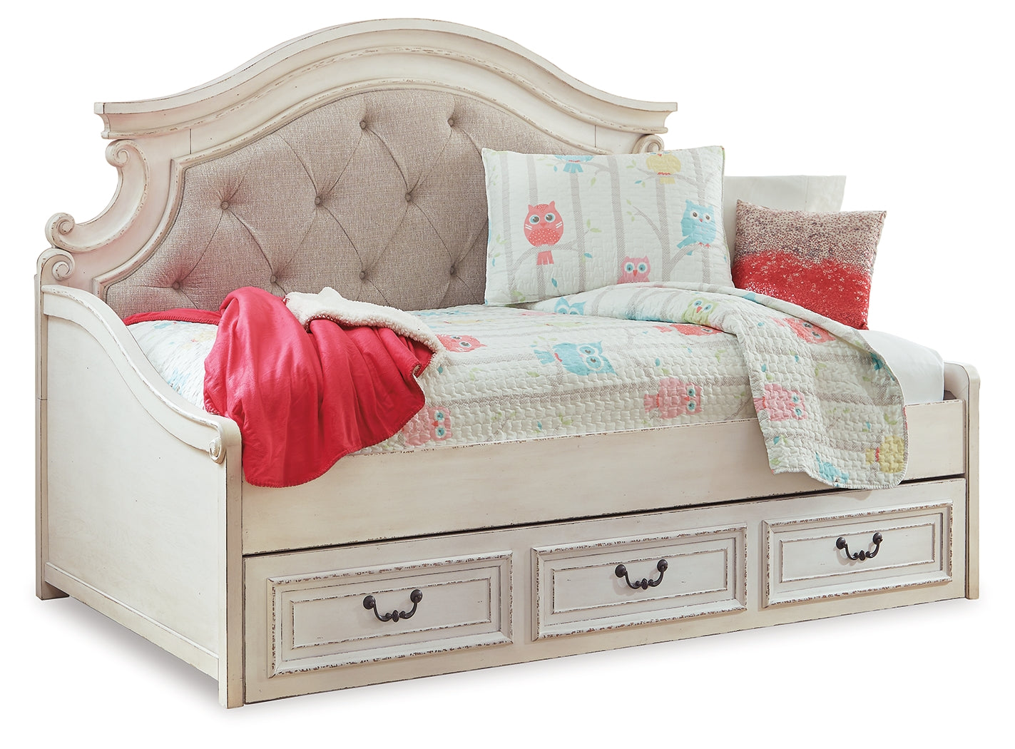 Realyn Twin Storage Day Bed and Nightstand