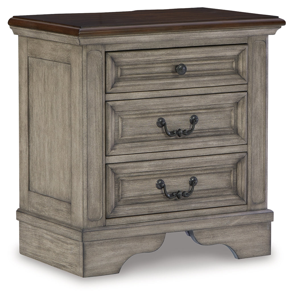 Lodenbay Queen Upholstered Panel Bed, Dresser, Mirror and 2 Nightstands