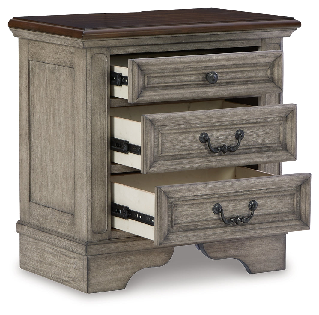 Lodenbay Queen Upholstered Panel Bed, Dresser, Mirror and 2 Nightstands