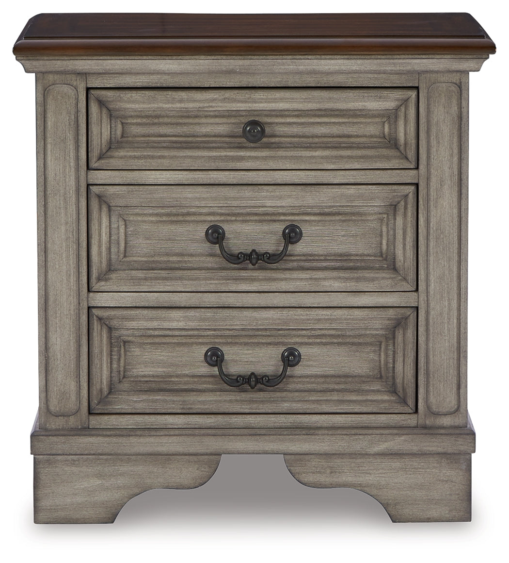 Lodenbay Queen Upholstered Panel Bed, Dresser, Mirror and 2 Nightstands