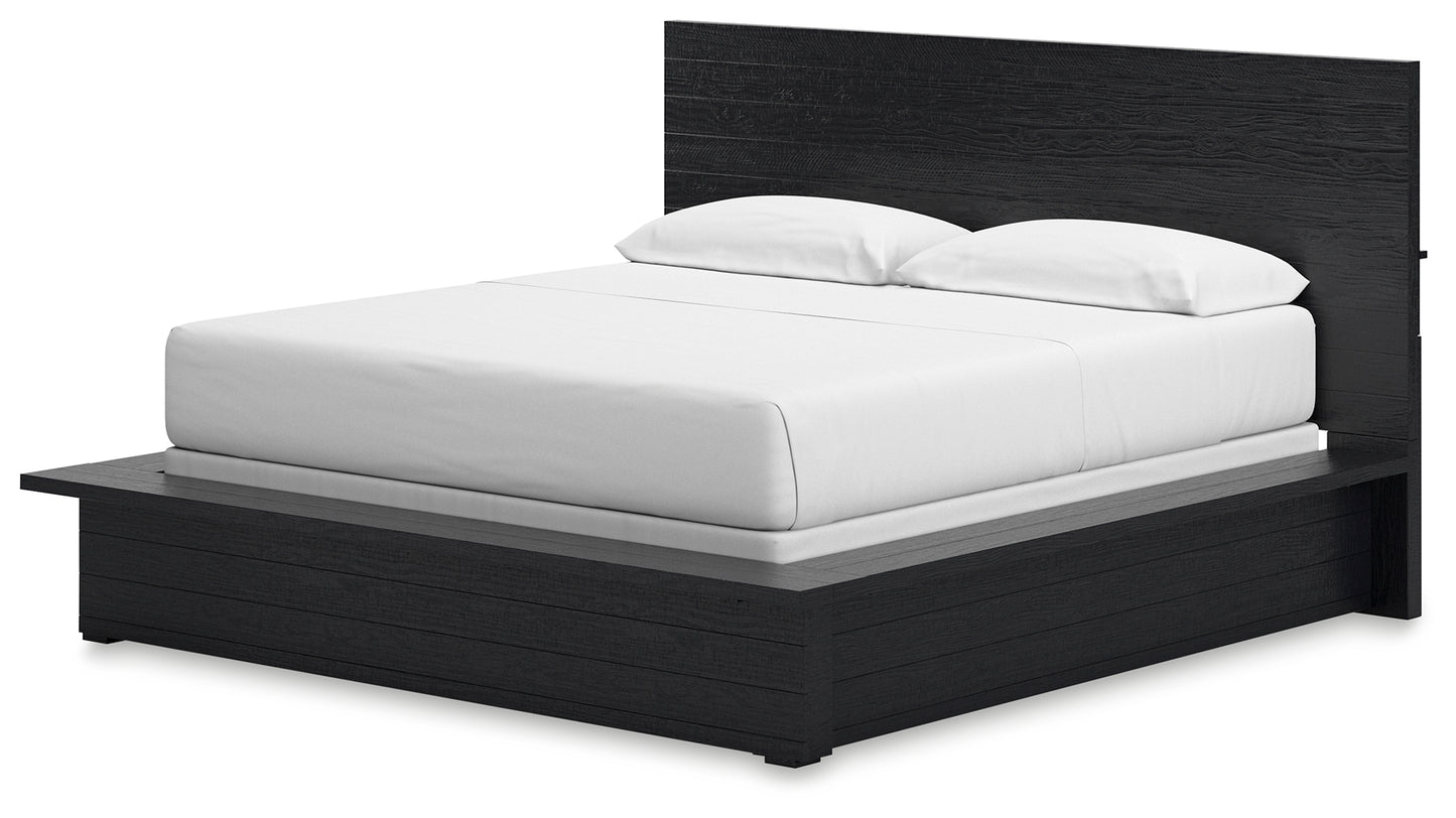 Londer California King Panel Bed, Dresser and Mirror