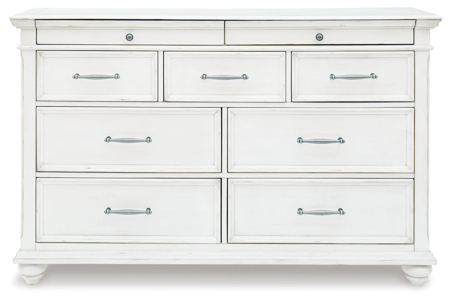 Kanwyn Queen Upholstered Panel Bed, Dresser, and Nightstand