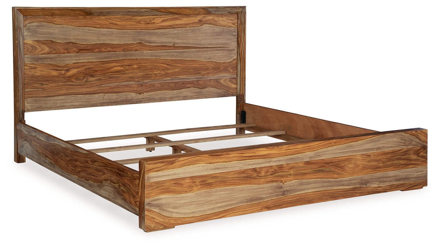Dressonni King Panel Bed, Dresser and Mirror