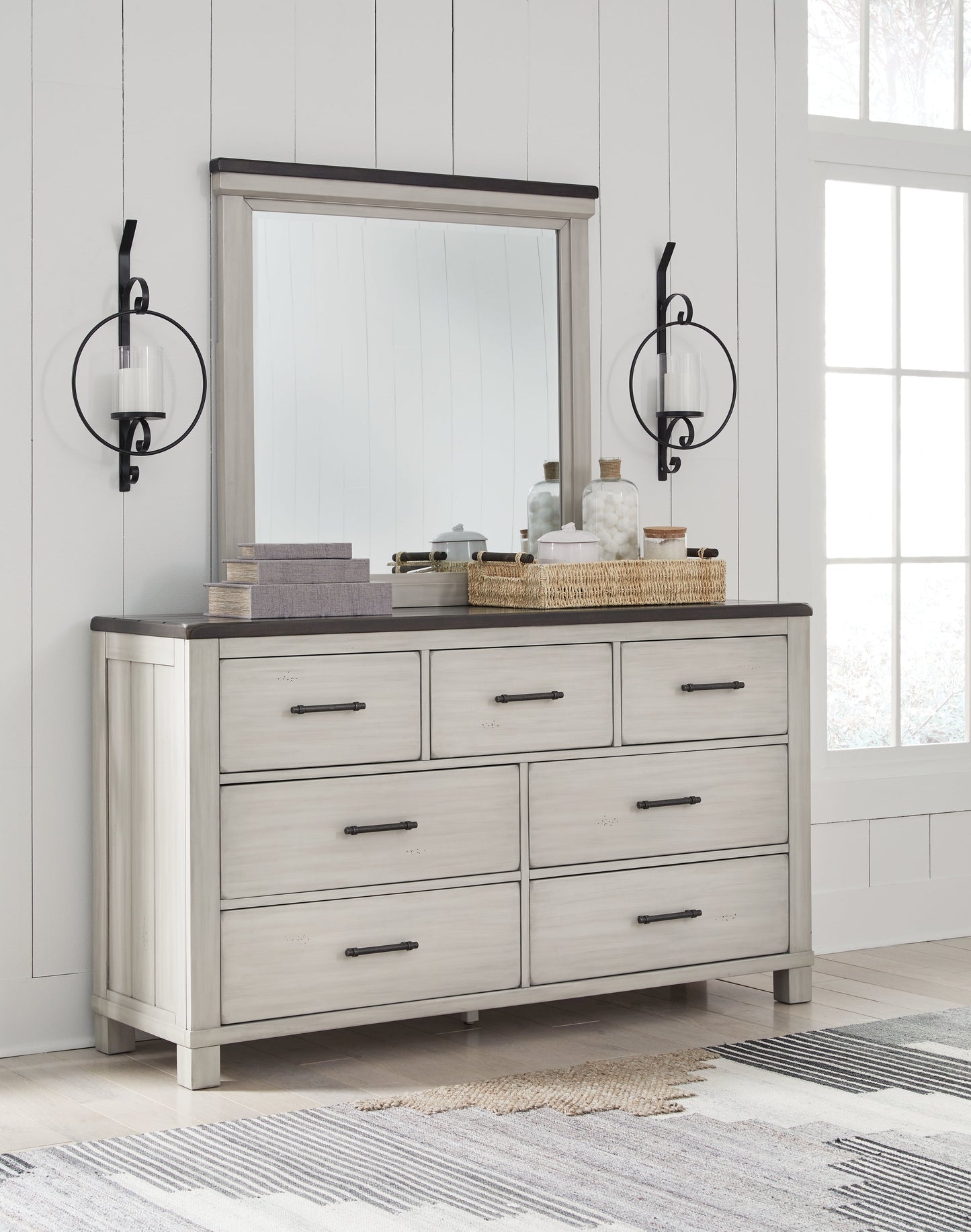 Darborn California King Panel Bed, Dresser and Mirror