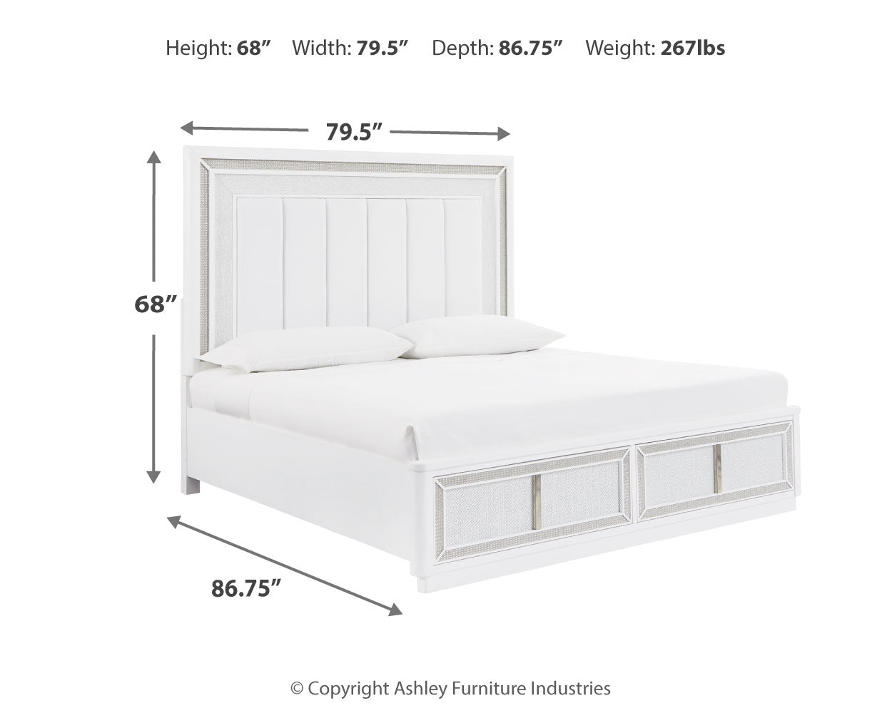 Chalanna King Upholstered Storage Bed