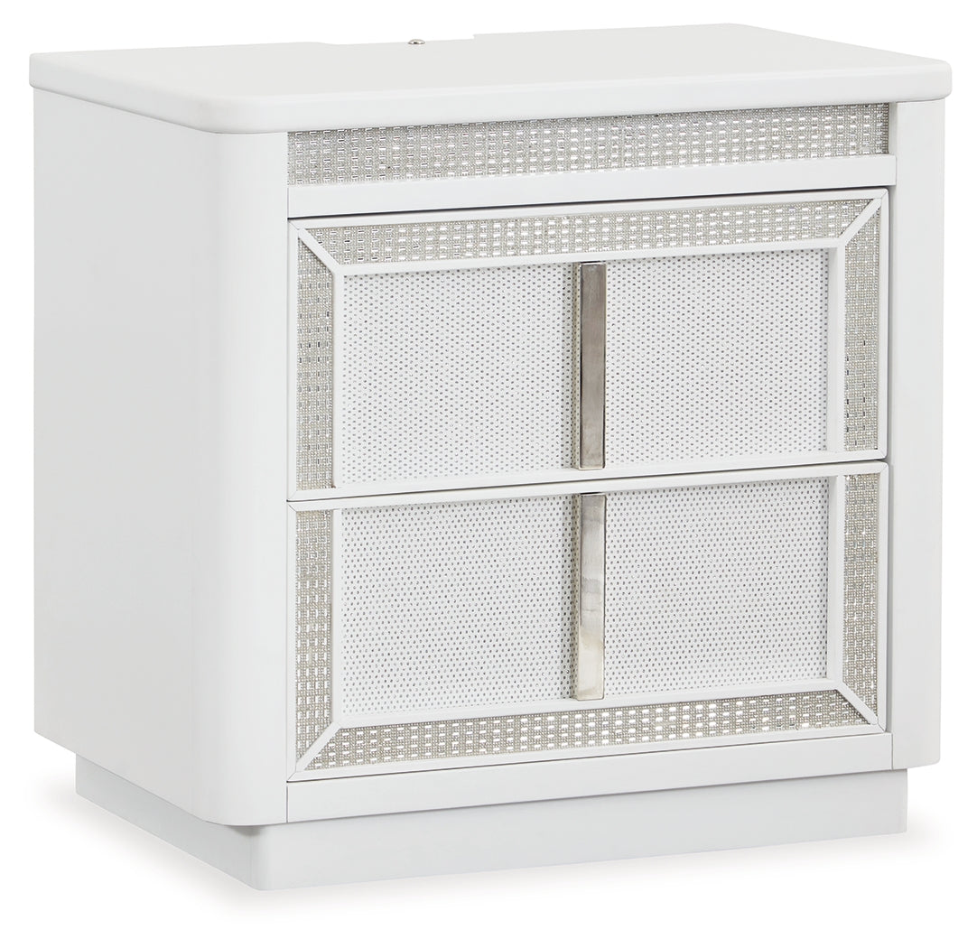 Chalanna Queen Panel Storage Bed and Nightstand