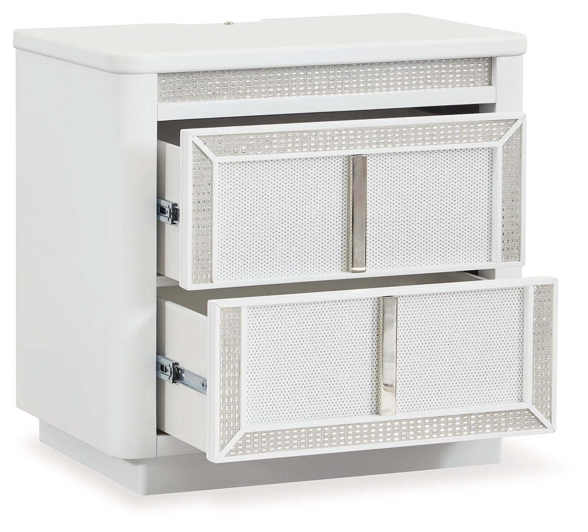 Chalanna Queen Panel Storage Bed and Nightstand